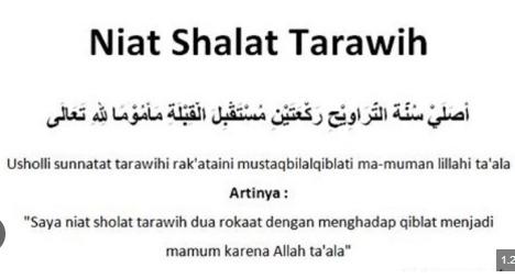 Bacaan Niat Sholat Tarawih. Foto: Sumatera Ekspres - compleatthought.com